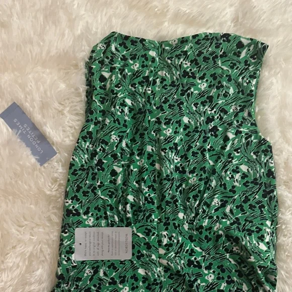 London Times Green Patterned Dress - Picture 5 of 7